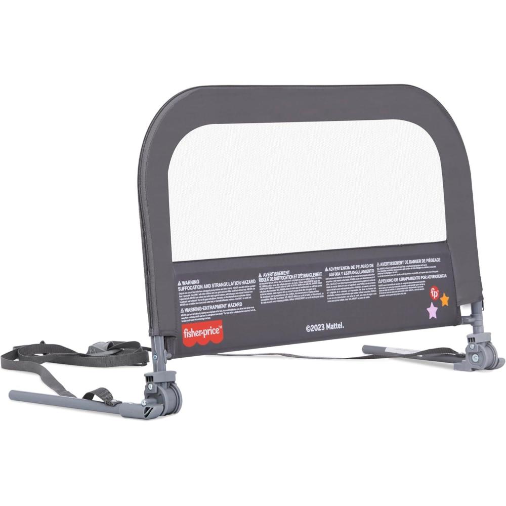 imageDream On Me FisherPrice Little Naps Bed Rail for Toddlers in Grey Suitable for All Types of Beds No Tool Assembly for Toddler Bed RailGrey