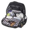 imageBaby Essentials FisherPrice Signature Morgan Quilted Backpack Diaper Bag with Changing Pad Stroller Clips Laptop Compartment Black