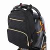 imageBaby Essentials FisherPrice Signature Morgan Quilted Backpack Diaper Bag with Changing Pad Stroller Clips Laptop Compartment Black
