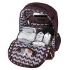 imageBaby Essentials FisherPrice Signature Morgan Quilted Backpack Diaper Bag with Changing Pad Stroller Clips Laptop Compartment Burgundy