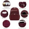 imageBaby Essentials FisherPrice Signature Morgan Quilted Backpack Diaper Bag with Changing Pad Stroller Clips Laptop Compartment Burgundy