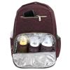 imageBaby Essentials FisherPrice Signature Morgan Quilted Backpack Diaper Bag with Changing Pad Stroller Clips Laptop Compartment Burgundy