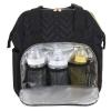imageBaby Essentials Quilted Backpack Diaper Bag Tote with Changing Pad Stroller Straps Insulated Bottle Compartment Midnight BlackMidnight Black