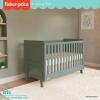 imageDream On Me FisherPrice Iris 4in1 Convertible FullSize Baby Crib in Vintage White Oak GreenGuard Gold ampamp JPMA Sustainable Pinewood Converts to Day ampamp Toddler Bed with Guard Rails ampamp Kids SofaMeadow Green