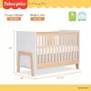 imageDream On Me FisherPrice Iris 4in1 Convertible FullSize Baby Crib in Vintage White Oak GreenGuard Gold ampamp JPMA Sustainable Pinewood Converts to Day ampamp Toddler Bed with Guard Rails ampamp Kids SofaVintage White Oak