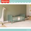 imageDream On Me FisherPrice Iris 4in1 Convertible FullSize Baby Crib in Vintage White Oak GreenGuard Gold ampamp JPMA Sustainable Pinewood Converts to Day ampamp Toddler Bed with Guard Rails ampamp Kids SofaMeadow Green