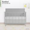 imageDream On Me FisherPrice Sanibel 5in1 Convertible FullSize Baby Crib in Pebble Grey GreenGuard Gold Sustainable Pinewood Wooden Spindles 3 Mattress Heights Converts to Day ampamp Toddler Bed