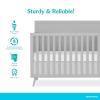 imageDream On Me FisherPrice Sanibel 5in1 Convertible FullSize Baby Crib in Pebble Grey GreenGuard Gold Sustainable Pinewood Wooden Spindles 3 Mattress Heights Converts to Day ampamp Toddler Bed
