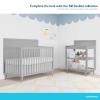 imageDream On Me FisherPrice Sanibel 5in1 Convertible FullSize Baby Crib in Pebble Grey GreenGuard Gold Sustainable Pinewood Wooden Spindles 3 Mattress Heights Converts to Day ampamp Toddler Bed