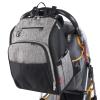 imageFisher Price Diaper Bag Backpack with Changing Pad and Stroller Straps Grey Large