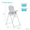 imageFisher Price Tiny Bites Baby ampamp Toddler Highchair  Rainbow Sherbert OneClick Folding 7 Adjustable Height Levels 2 Recline Positions Removable DishwasherSafe Tray Lightweight SpaceSavingCloud Grey