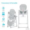 imageFisher Price Tiny Bites Baby ampamp Toddler Highchair  Rainbow Sherbert OneClick Folding 7 Adjustable Height Levels 2 Recline Positions Removable DishwasherSafe Tray Lightweight SpaceSavingCloud Grey