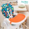 imageFisher Price Tiny Bites Baby ampamp Toddler Highchair  Rainbow Sherbert OneClick Folding 7 Adjustable Height Levels 2 Recline Positions Removable DishwasherSafe Tray Lightweight SpaceSavingRainbow Sherbert