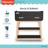 imageFisher Price by Dream On Me Baby Changing Table Blush Pink  Greenguard Gold ampamp JPMA Certified Wooden Nursery Dresser with Storage Shelves  Compact Sturdy ampamp EasytoClean DesignMatte Black Vintage Oak
