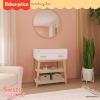 imageFisher Price by Dream On Me Baby Changing Table Blush Pink  Greenguard Gold ampamp JPMA Certified Wooden Nursery Dresser with Storage Shelves  Compact Sturdy ampamp EasytoClean DesignVintage White Oak