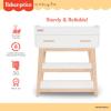 imageFisher Price by Dream On Me Baby Changing Table Blush Pink  Greenguard Gold ampamp JPMA Certified Wooden Nursery Dresser with Storage Shelves  Compact Sturdy ampamp EasytoClean DesignVintage White Oak
