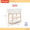 imageFisher Price by Dream On Me Baby Changing Table Blush Pink  Greenguard Gold ampamp JPMA Certified Wooden Nursery Dresser with Storage Shelves  Compact Sturdy ampamp EasytoClean DesignVintage White Oak