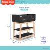 imageFisher Price by Dream On Me Baby Changing Table Blush Pink  Greenguard Gold ampamp JPMA Certified Wooden Nursery Dresser with Storage Shelves  Compact Sturdy ampamp EasytoClean DesignMatte Black Vintage Oak
