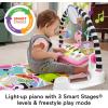 imageFisherPrice Baby Musical Toy Set Glow and Grow Kick ampamp Play Piano Gym Pink Playmat with 2 Rattle Maracas for Newborns Ages 0 MonthsPink