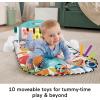 imageFisherPrice Baby Playmat Glow and Grow Kick ampamp Play Piano Gym Blue Musical Learning Toy with Developmental Activities for Newborns 0 MonthsLight Blue