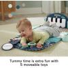 imageFisherPrice Baby Playmat Glow and Grow Kick ampamp Play Piano Gym Blue Musical Learning Toy with Developmental Activities for Newborns 0 MonthsNavy