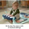 imageFisherPrice Baby Playmat Glow and Grow Kick ampamp Play Piano Gym Blue Musical Learning Toy with Developmental Activities for Newborns 0 MonthsNavy