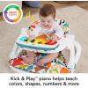 imageFisherPrice Baby Portable Chair Deluxe Kick ampamp Play SitMeUp Floor Seat with Piano Learning Toy ampamp Snack Tray for Infants to ToddlersBlue