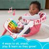 imageFisherPrice Baby Portable Chair Deluxe Kick ampamp Play SitMeUp Floor Seat with Piano Learning Toy ampamp Snack Tray for Infants to ToddlersPink