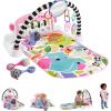imageFisherPrice Baby Portable Chair Deluxe Kick ampamp Play SitMeUp Floor Seat with Piano Learning Toy ampamp Snack Tray for Infants to ToddlersPink