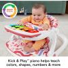 imageFisherPrice Baby Portable Chair Deluxe Kick ampamp Play SitMeUp Floor Seat with Piano Learning Toy ampamp Snack Tray for Infants to ToddlersPink