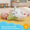 imageFisherPrice Baby Toy Calming Vibes Puppy Soother Plush Portable Sound Machine with Vibrations for Newborns 0 Months