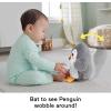imageFisherPrice Baby Tummy Time Toy Flap ampamp Wobble Penguin Plush with Music ampamp Motion for Sensory Play Newborns Ages 0 MonthsSmall