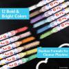 imageFisherPrice Dustless Chalk Set  12 Bright Colors with Adjustable Holders Portable Storage Case Washable Art Supplies Safe ampamp NonToxic Draw on Chalkboards Sidewalks and Paper