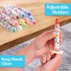 imageFisherPrice Dustless Chalk Set  12 Bright Colors with Adjustable Holders Portable Storage Case Washable Art Supplies Safe ampamp NonToxic Draw on Chalkboards Sidewalks and Paper