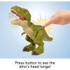 imageFisherPrice Imaginext Jurassic World Dinosaur Action Figure with KidActivated Motion 8inch Tyrannosaurus Rex Dino ToyT Rex