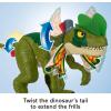 imageFisherPrice Imaginext Jurassic World Dinosaur Toy Thrash Attack Dilophosaurus 16 Inch with Lights ampamp Sounds for Pretend Play Kids Ages 3 Years