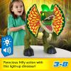 imageFisherPrice Imaginext Jurassic World Dinosaur Toy Thrash Attack Dilophosaurus 16 Inch with Lights ampamp Sounds for Pretend Play Kids Ages 3 Years