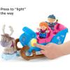 imageFisherPrice Little People Toddler Toy Disney Frozen Kristoffs Sleigh Vehicle with Character Figures for Pretend Play Kids Ages 18 Months Amazon Exclusive