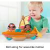 imageFisherPrice Little People Toddler Toy Disney Princess Moana ampamp Mauis Canoe Sail Boat with Figures for Pretend Play Ages 18 Months