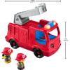 imageFisherPrice Little People Toddler Toy Fire Truck Musical PushAlong Vehicle with 2 Figures for Pretend Play Ages 1 Years