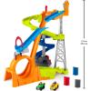 imageFisherPrice Little People Toddler Toy Hot Wheels Spiral Stunt Speedway Race Track Playset with 2 Cars for Pretend Play Kids Ages 18 Months