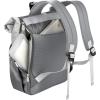 imageFisherPrice MultiPocket 13 Grey Roll Top Diaper Bag Backpack with Portable Changing Pad Stroller Straps Wipes Bottle Tablet Pockets