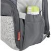 imageFisherPrice MultiPocket 13 Grey Roll Top Diaper Bag Backpack with Portable Changing Pad Stroller Straps Wipes Bottle Tablet Pockets