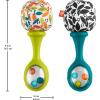 imageFisherPrice Newborn Toys Rattle n Rock Maracas 2 Soft Musical Instruments for Developmental Play Babies Ages 3 Months Neutral Colors