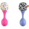 imageFisherPrice Newborn Toys Rattle n Rock Maracas 2 Soft Musical Instruments for Developmental Play Babies Ages 3 Months Pink ampamp Purple