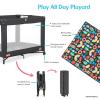 imageFisherPrice Play All Day Baby Playard in Moon Mist No Tool Assembly Easy OneHand Fold Playard Breathable Mesh Sides Carry Bag IncludedRainbow Black