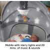 imageFisherPrice Portable Baby Bassinet Deluxe OnTheGo Projection Dome Travel Play Space for Newborns with Lights Music ampamp Canopy Paper ShapesGray