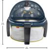 imageFisherPrice Portable Baby Bassinet Deluxe OnTheGo Projection Dome Travel Play Space for Newborns with Lights Music ampamp Canopy Paper ShapesNavy