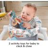 imageFisherPrice Portable Baby Chair SitMeUp Floor Seat With Developmental Toys ampamp Machine Washable Seat Pad Pacific PebbleOne Size
