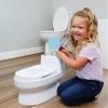 imageFisherPrice Potty Trainer with Flushing Sounds Tracking Chart ampamp Storage  White Floor Potty Chair with Splash Guard Removable Toilet Ring and Bowl